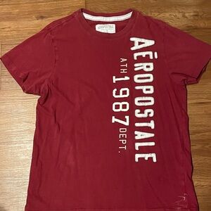 Aeropostale Maroon Graphic Tee for Men